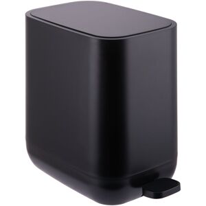 Relaxdays pedal bin, 7 litres, soft-close lid, removable inner bin, matt plastic, narrow, black Relaxdays pedal bin, 7 litres, soft-close lid, removable inner bin, matt plastic, narrow, black
