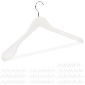 Relaxdays Wooden Wide Shoulder Hangers Set - Clothes Type Relaxdays Wooden Wide Shoulder Hangers Set - Clothes Type