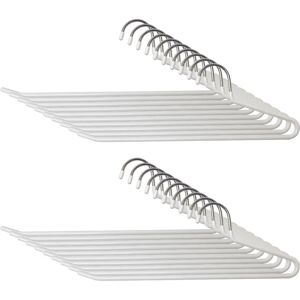 Relaxdays trouser hangers, set of 20, non-slip hangers, space-saving, HWD: 17.5 x 35 x 0.5 cm, suit hangers, white Relaxdays trouser hangers, set of 20, non-slip hangers, space-saving, HWD: 17.5 x 35 x 0.5 cm, suit hangers, white