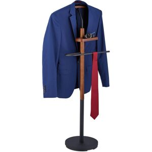 Relaxdays - Valet Stand, for Shirts & Pants, with Shelf, mdf & Steel, Clothes Hanger, hwd: 116 x 47 x 28 cm, Black/Brown Relaxdays - Valet Stand, for Shirts & Pants, with Shelf, mdf & Steel, Clothes Hanger, hwd: 116 x 47 x 28 cm, Black/Brown