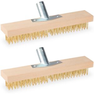 Relaxdays Garden Brush Set - Steel Wire, Ergonomic, 2 pcs Relaxdays Garden Brush Set - Steel Wire, Ergonomic, 2 pcs