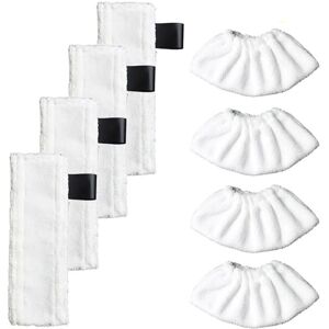 TORMATOR Replacement Cleaning Cloths for Karcher EasyFix SC2, SC3, SC4, SC5 Steam Cleaners (4 Cleaning Cloths + 4 Cloth Pads) TORMATOR Replacement Cleaning Cloths for Karcher EasyFix SC2, SC3, SC4, SC5 Steam Cleaners (4 Cleaning Cloths + 4 Cloth Pads)
