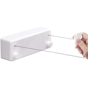 MEMKEY Extendable Clothesline, 4.2m Stainless Steel Clothesline, Puncture-Free Extendable Clothes Rack, Clothes Dryer with Adjustable Rope, for Drying MEMKEY Extendable Clothesline, 4.2m Stainless Steel Clothesline, Puncture-Free Extendable Clothes Rack, Clothes Dryer with Adjustable Rope, for Drying