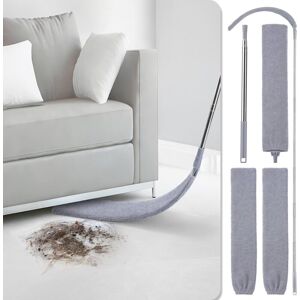 Ikodm - Retractable Duster, Upward Extendable Flat Duster and Two Microfiber Covers, Retractable Duster for Dust Vacuuming Under Sofa, Wardrobe or Bed Ikodm - Retractable Duster, Upward Extendable Flat Duster and Two Microfiber Covers, Retractable Duster for Dust Vacuuming Under Sofa, Wardrobe or Bed