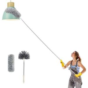 MCBOSON Retractable Microfiber Cobweb Duster - High Ceiling Brush - Anti-Scratch - Washable, Foldable - 250 cm Dark Grey MCBOSON Retractable Microfiber Cobweb Duster - High Ceiling Brush - Anti-Scratch - Washable, Foldable - 250 cm Dark Grey