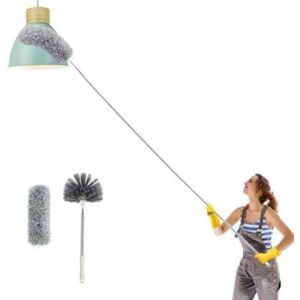 Retractable Microfiber Spider Web Duster - High Ceiling Brush - Scratch-Resistant - Washable, Foldable - 250 cm Dark Grey Retractable Microfiber Spider Web Duster - High Ceiling Brush - Scratch-Resistant - Washable, Foldable - 250 cm Dark Grey