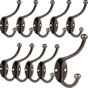 IKODM Retro Coat Hooks Vintage Wall Mounted Coat Hooks Metal Door Hooks for Bathroom Kitchen Bedroom Entryway 10 Pieces Bronze IKODM Retro Coat Hooks Vintage Wall Mounted Coat Hooks Metal Door Hooks for Bathroom Kitchen Bedroom Entryway 10 Pieces Bronze