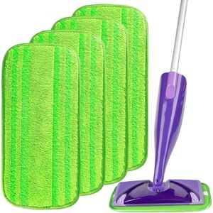 TORMATOR Reusable Wipes for Swiffer WetJet 4 Pack, Reusable Mop Pads, Microfiber Mop Pads for Cleaning and Scrubbing Dry or Wet Floors, Wood, Tile and Marble TORMATOR Reusable Wipes for Swiffer WetJet 4 Pack, Reusable Mop Pads, Microfiber Mop Pads for Cleaning and Scrubbing Dry or Wet Floors, Wood, Tile and Marble