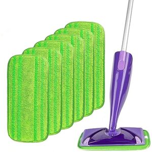 TEHTUY Reusable Wipes for Swiffer WetJet 6 Pack, Reusable Mop Pads, Microfiber Mop Pads for Cleaning and Scrubbing Dry or Wet Floors - Green TEHTUY Reusable Wipes for Swiffer WetJet 6 Pack, Reusable Mop Pads, Microfiber Mop Pads for Cleaning and Scrubbing Dry or Wet Floors - Green