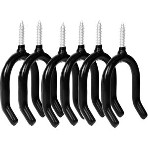WOIYIC Set of 12 U-shaped wall hooks for garage and garden, made of steel, 9 kg capacity, includes 12 wall plugs WOIYIC Set of 12 U-shaped wall hooks for garage and garden, made of steel, 9 kg capacity, includes 12 wall plugs