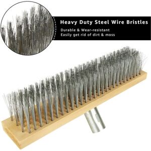 TORMATOR Set of 2 metal broom heads, 30 cm, rigid steel scrubbing brush head, robust sweeping brush for patios, paving, decks, walkways, algae, weeds, moss TORMATOR Set of 2 metal broom heads, 30 cm, rigid steel scrubbing brush head, robust sweeping brush for patios, paving, decks, walkways, algae, weeds, moss