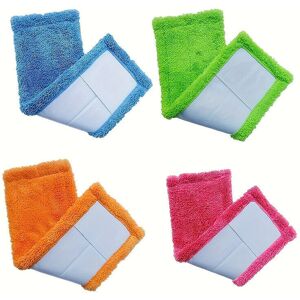 TEHTUY Set of 4 coral fleece mop heads, highly absorbent and durable replacement pads for home cleaning TEHTUY Set of 4 coral fleece mop heads, highly absorbent and durable replacement pads for home cleaning