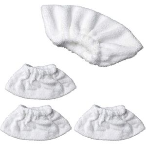 TORMATOR Set of 4 microfiber steam cleaner cloths for the manual nozzle, sponge cloth set, cotton terry cover, compatible with most steam cleaners (White) TORMATOR Set of 4 microfiber steam cleaner cloths for the manual nozzle, sponge cloth set, cotton terry cover, compatible with most steam cleaners (White)