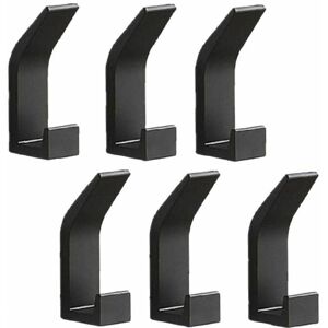 ODIPIE Set of 6 wall coat hooks, towel holder, door hook, no drilling, aluminum coat hooks, self-adhesive wall coat rack, black ODIPIE Set of 6 wall coat hooks, towel holder, door hook, no drilling, aluminum coat hooks, self-adhesive wall coat rack, black