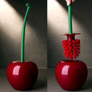 TORMATOR Set of toilet brushes in a wine red cherry style, thick PP cleaning brush with long handle, cleaning brush, wine brush head. TORMATOR Set of toilet brushes in a wine red cherry style, thick PP cleaning brush with long handle, cleaning brush, wine brush head.