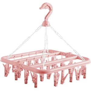 MEMKEY Sock drying rack, sock drying rack with 32 clothespins, indoor hanging dryer for socks, underwear, shoe soles, baby clothes, gloves, hats MEMKEY Sock drying rack, sock drying rack with 32 clothespins, indoor hanging dryer for socks, underwear, shoe soles, baby clothes, gloves, hats