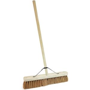 STORM TRADING GROUP 1 x 18" Coco Broom Soft Bristle Long Handle Indoor Outdoor Sweeping Brush STORM TRADING GROUP 1 x 18" Coco Broom Soft Bristle Long Handle Indoor Outdoor Sweeping Brush