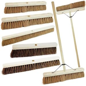 STORM TRADING GROUP 2 x 36" Coco Broom Soft Bristle Long Handle Indoor Outdoor Sweeping Brush STORM TRADING GROUP 2 x 36" Coco Broom Soft Bristle Long Handle Indoor Outdoor Sweeping Brush
