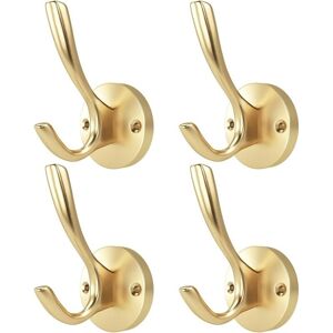 Linghhang - Solid Metal Hooks for Hanging Clothes Hooks Wall Mounted Towel Hooks for Home, Gold Linghhang - Solid Metal Hooks for Hanging Clothes Hooks Wall Mounted Towel Hooks for Home, Gold
