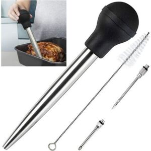 Gotrays - Stainless Steel and Food Grade Rubber Baster with Marinade Injector and Brush for Easy Cleaning Gotrays - Stainless Steel and Food Grade Rubber Baster with Marinade Injector and Brush for Easy Cleaning