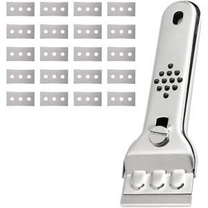 MEMKEY Stainless Steel Glass Ceramic Plate Scraper, Induction Glass Ceramic Plate Scraper, Paint Scraper, Glass Ceramic Plate Squeegee with 20 Blades, for MEMKEY Stainless Steel Glass Ceramic Plate Scraper, Induction Glass Ceramic Plate Scraper, Paint Scraper, Glass Ceramic Plate Squeegee with 20 Blades, for
