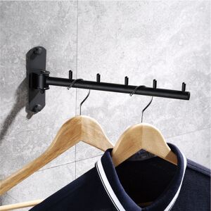 CSPARKV Stainless Steel Clothes Hanger with Swivel Arm Support Bars Wall Mounted Hanger with 5 Hooks for Clothes Storage Organizer Hooks for Bedroom and CSPARKV Stainless Steel Clothes Hanger with Swivel Arm Support Bars Wall Mounted Hanger with 5 Hooks for Clothes Storage Organizer Hooks for Bedroom and