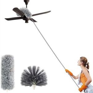 MCBOSON Telescopic Microfiber Duster for Cobwebs - High Ceiling Brush - Scratch Resistant - Washable, Foldable - 250cm - Home Cleaning Tools MCBOSON Telescopic Microfiber Duster for Cobwebs - High Ceiling Brush - Scratch Resistant - Washable, Foldable - 250cm - Home Cleaning Tools