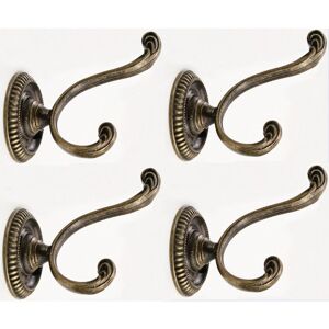 AOUGO Vintage European Wall Hanging Coat Hook Copper Alloy Coat Rack For Bathroom Kitchen Metal Hat Hook Antique 4pcs AOUGO Vintage European Wall Hanging Coat Hook Copper Alloy Coat Rack For Bathroom Kitchen Metal Hat Hook Antique 4pcs