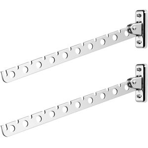 TINOR Wall Mounted Clothes Hanger, 2 Pack Stainless Steel Folding Wall Mounted Clothes Dryer Wall Mounted Clothes Hanger Wall Mounted Clothes Drying Rack TINOR Wall Mounted Clothes Hanger, 2 Pack Stainless Steel Folding Wall Mounted Clothes Dryer Wall Mounted Clothes Hanger Wall Mounted Clothes Drying Rack