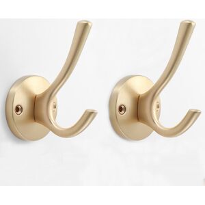Aougo - Wall Mounted Coat and Hat Hook 2 Pieces Strong Metal Coat Hooks Hanging Clothes Hook Towel Holder for Kitchen, Bathroom, Living Room and Aougo - Wall Mounted Coat and Hat Hook 2 Pieces Strong Metal Coat Hooks Hanging Clothes Hook Towel Holder for Kitchen, Bathroom, Living Room and