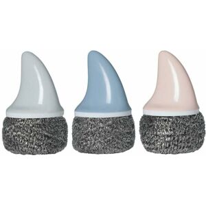 YMYNY 3 Pack Stainless Steel Wire Sponges with Shark Fin Handle, Steel Cleaning Brush, Replaceable Metal Scouring Pad for Washing Dishes, Pans, and Bowls YMYNY 3 Pack Stainless Steel Wire Sponges with Shark Fin Handle, Steel Cleaning Brush, Replaceable Metal Scouring Pad for Washing Dishes, Pans, and Bowls