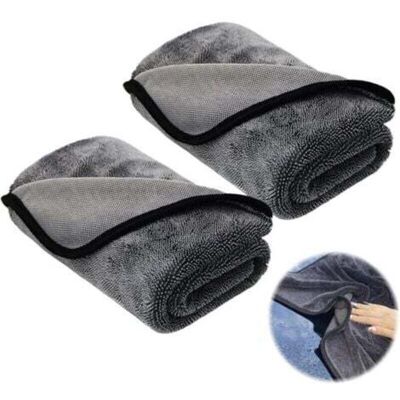 TEHTUY 2-Piece Thickened Microfiber Cleaning Cloths, Magic Cleaning Cloth, Reusable Streak-Free Microfiber Cleaning Cloth for Glass, Car, Home, Kitchen, TEHTUY 2-Piece Thickened Microfiber Cleaning Cloths, Magic Cleaning Cloth, Reusable Streak-Free Microfiber Cleaning Cloth for Glass, Car, Home, Kitchen,