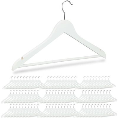 Relaxdays Wooden Hangers Set - 44.5cm Rotatable Hooks for Clothes Relaxdays Wooden Hangers Set - 44.5cm Rotatable Hooks for Clothes