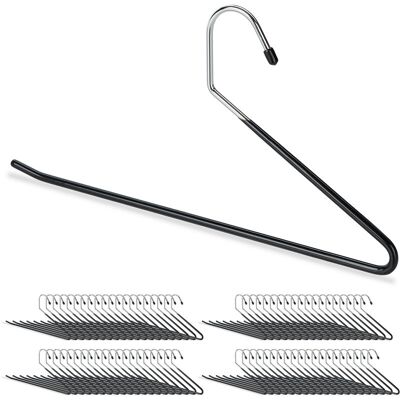 Relaxdays - Set 80 Pants Hangers - Space-saving, Non-slip, Metal Relaxdays - Set 80 Pants Hangers - Space-saving, Non-slip, Metal