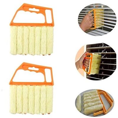 Linghhang - 2pcs Venetian Blind Cleaning Brushes, Venetian Blind Duster, Plastic Venetian Blind Cleaning Brushes, Home Cleaning Equipment with 7 Slats Linghhang - 2pcs Venetian Blind Cleaning Brushes, Venetian Blind Duster, Plastic Venetian Blind Cleaning Brushes, Home Cleaning Equipment with 7 Slats