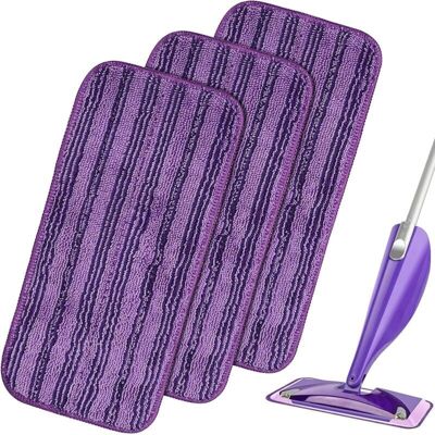 TEHTUY 3PCS Reusable Cloths for Swiffer WetJet Wood, Replacement Microfiber Mop Pads, Replacement Cloths for Swiffer Wet Jet Spray Mop, Washable Microfiber TEHTUY 3PCS Reusable Cloths for Swiffer WetJet Wood, Replacement Microfiber Mop Pads, Replacement Cloths for Swiffer Wet Jet Spray Mop, Washable Microfiber