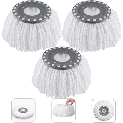 Serbia - 3Pcs Têtes Microfibre Balai, Mop Heads, Tête de Vadrouille Rechange Rond Têtes Mop Rotation à 360 pour Balais Serpillère Rotatif Serbia - 3Pcs Têtes Microfibre Balai, Mop Heads, Tête de Vadrouille Rechange Rond Têtes Mop Rotation à 360 pour Balais Serpillère Rotatif