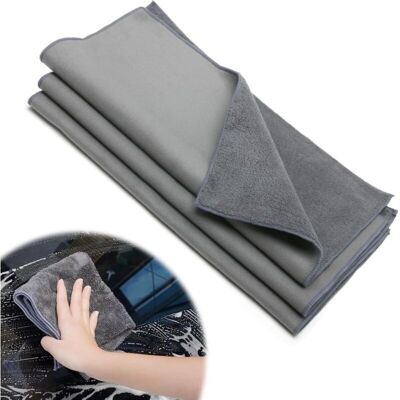 TEHTUY 3X Cleaning Cloths 30x30cm, Reusable Microfiber Window Cloth, Streak-Free, Extremely Absorbent, Universal for Kitchen, Bathroom, and Car (Grey) TEHTUY 3X Cleaning Cloths 30x30cm, Reusable Microfiber Window Cloth, Streak-Free, Extremely Absorbent, Universal for Kitchen, Bathroom, and Car (Grey)