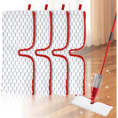 WOIYIC 4 Pack 1-2 Spray Max Replacement Mop Heads Compatible with Vileda ProMist Max, Reusable Microfiber Mop Heads for Wet and Dry Use, Double-Sided WOIYIC 4 Pack 1-2 Spray Max Replacement Mop Heads Compatible with Vileda ProMist Max, Reusable Microfiber Mop Heads for Wet and Dry Use, Double-Sided
