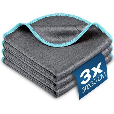 TEHTUY 400GSM Microfiber Carbon Magic Cloth, Streak-Free Absorbent Polishing Towel, Glass Cleaning Cloth for Windows, Glasses, Dishes, Kitchen, Household, TEHTUY 400GSM Microfiber Carbon Magic Cloth, Streak-Free Absorbent Polishing Towel, Glass Cleaning Cloth for Windows, Glasses, Dishes, Kitchen, Household,