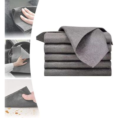 Linghhang - 5 Pieces Thickened Magic Cleaning Cloth, Microfiber Cleaning Cloth, Reusable Traceless Magic Microfiber Cleaning Cloth (30x30cm) Linghhang - 5 Pieces Thickened Magic Cleaning Cloth, Microfiber Cleaning Cloth, Reusable Traceless Magic Microfiber Cleaning Cloth (30x30cm)