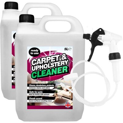 STORM TRADING GROUP 2 x 5L Carpet & Upholstery Cleaner Pet Safe Cleaning Solution With Odour Remover STORM TRADING GROUP 2 x 5L Carpet & Upholstery Cleaner Pet Safe Cleaning Solution With Odour Remover