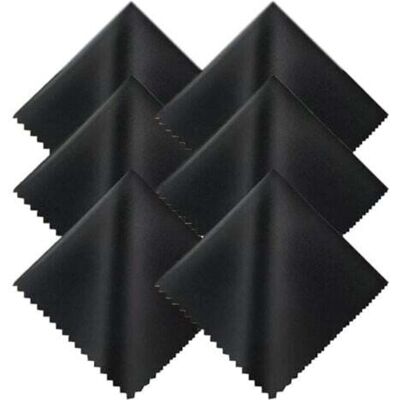 TEHTUY 6-piece eyeglass cleaning cloth set - black, 15 x 18 cm, microfiber screen cleaning cloth for eyeglasses TEHTUY 6-piece eyeglass cleaning cloth set - black, 15 x 18 cm, microfiber screen cleaning cloth for eyeglasses