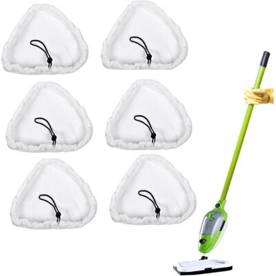 TORMATOR 6-Piece Replacement Cloths for Steam Mops, Microfiber Pads, Triangular Microfiber Floor Cloths, for Steam Mops, Household Cleaning, Universal TORMATOR 6-Piece Replacement Cloths for Steam Mops, Microfiber Pads, Triangular Microfiber Floor Cloths, for Steam Mops, Household Cleaning, Universal