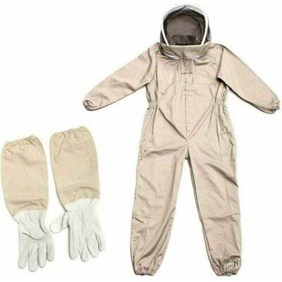 TORMATOR Beekeeper's suit - Professional beekeeping outfit with gloves, protective hooded garment for beekeepers against wasps, anti-wasp equipment, coffee TORMATOR Beekeeper's suit - Professional beekeeping outfit with gloves, protective hooded garment for beekeepers against wasps, anti-wasp equipment, coffee