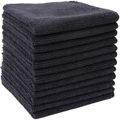 IKODM Black Ultrafine Fiber Rags, Household Cleaning Cloth, Polyester Cotton Kitchen Cloth, Scouring Pad(30x30cm,12pcs) IKODM Black Ultrafine Fiber Rags, Household Cleaning Cloth, Polyester Cotton Kitchen Cloth, Scouring Pad(30x30cm,12pcs)