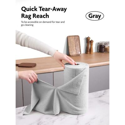 Ccykxa - Grey Microfiber Cleaning Cloths 50 Pack Tear-Off Microfiber Cloth Roll, Reusable Lint-Free Cleaning Wipes 30x30cm Ccykxa - Grey Microfiber Cleaning Cloths 50 Pack Tear-Off Microfiber Cloth Roll, Reusable Lint-Free Cleaning Wipes 30x30cm