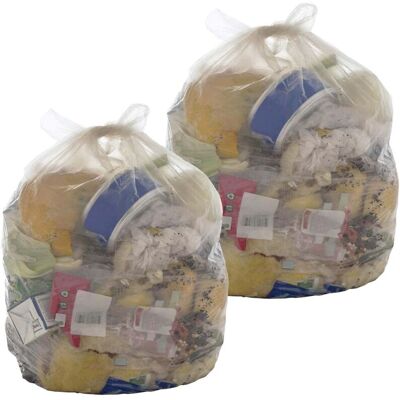 STORM TRADING GROUP 400 x Clear Transparent Plastic Bin Bags 90L Refuse Sacks (18x29x39 Inch) STORM TRADING GROUP 400 x Clear Transparent Plastic Bin Bags 90L Refuse Sacks (18x29x39 Inch)