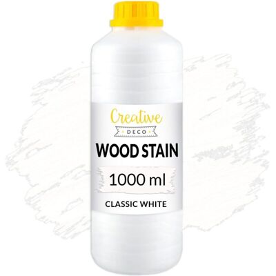 CREATIVE DECO 1L Quick-Drying Wood Stain and Protection White CREATIVE DECO 1L Quick-Drying Wood Stain and Protection White