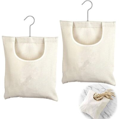CSPARKV 2 Pieces Clothes Peg Bag, Clothes Peg Storage Basket, Linen Hanging Storage Bag, 27 X 32 Cm, 360 Degree Rotating Stainless Steel Hook, CSPARKV 2 Pieces Clothes Peg Bag, Clothes Peg Storage Basket, Linen Hanging Storage Bag, 27 X 32 Cm, 360 Degree Rotating Stainless Steel Hook,